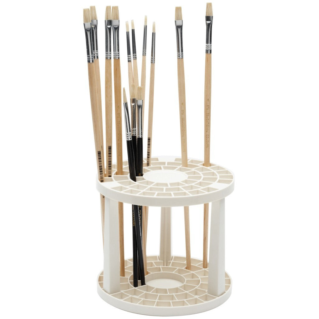 Round Plastic Paint Brush Holder