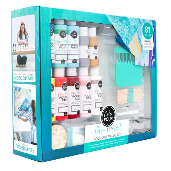 Color Pour Pre Mixed Starter Value Kit - 81 Pc