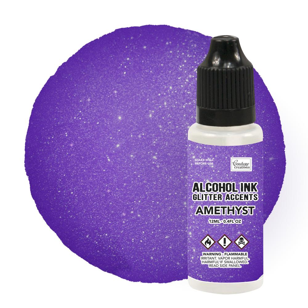 Couture Creations Glitter Accents Alcohol Ink - Amethyst