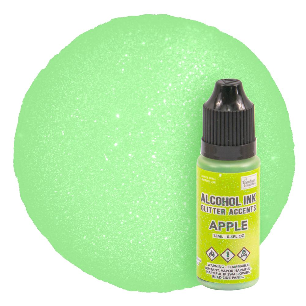 Couture Creations Glitter Accents Alcohol Ink - Apple Green