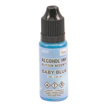 Couture Creations Glitter Accents Alcohol Ink - Baby Blue 12ml