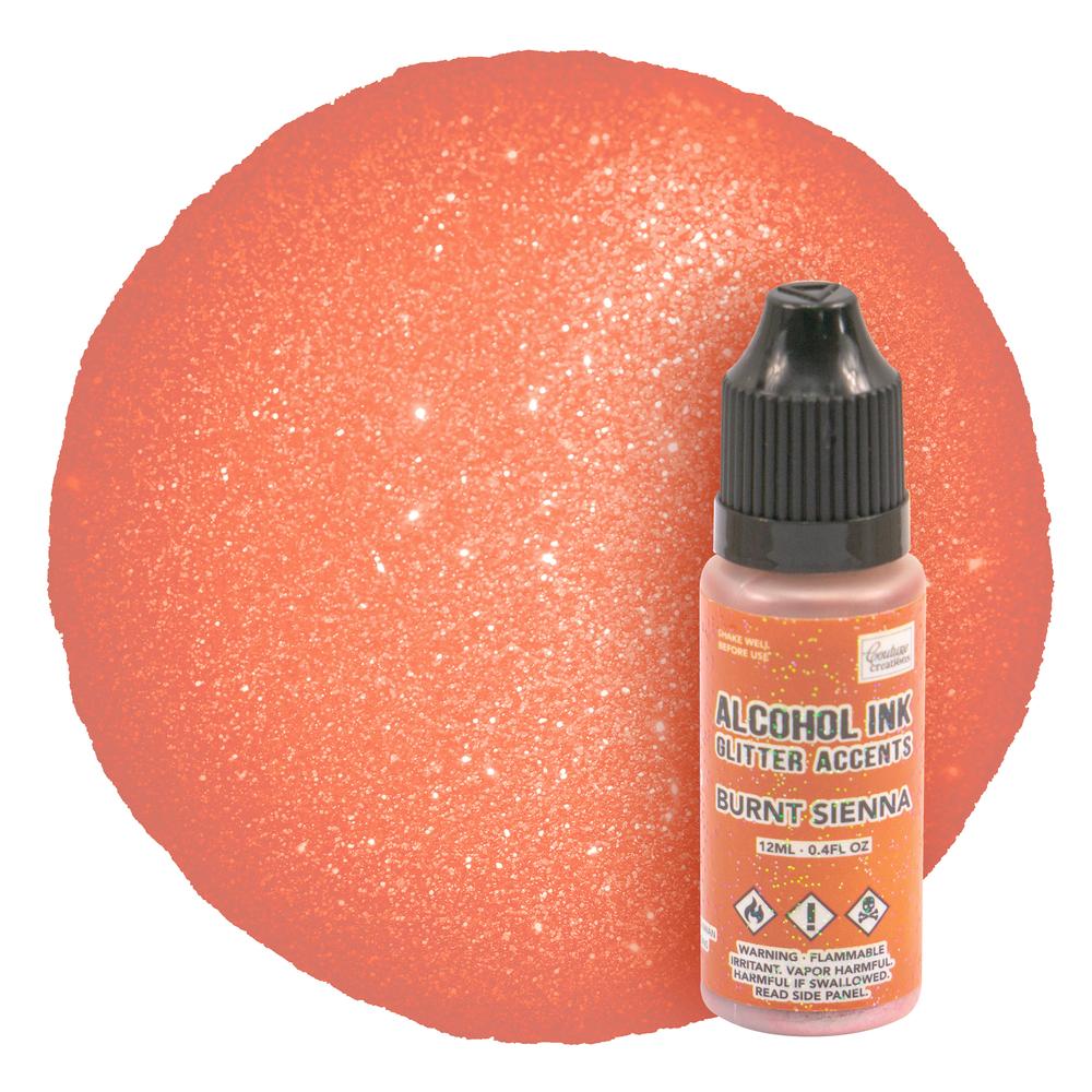 Couture Creations Glitter Accents Alcohol Ink - Burnt Sienna 12ml