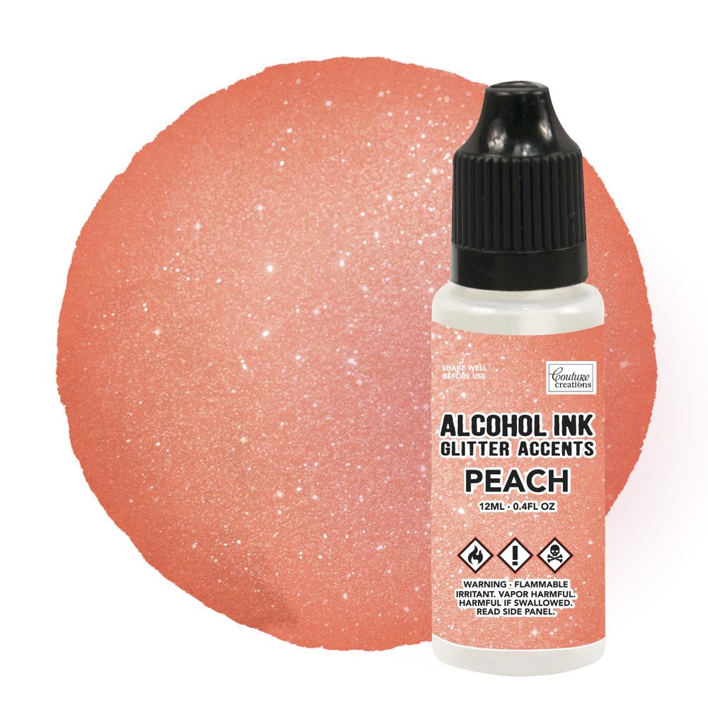 Couture Creations Glitter Accents Alcohol Ink - Peach