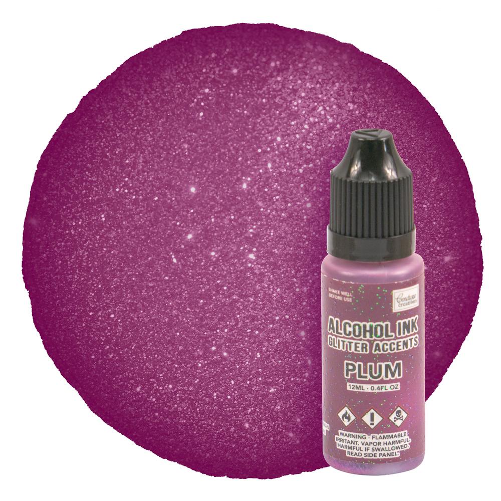 Couture Creations Glitter Accents Alcohol Ink - Plum - 12ml