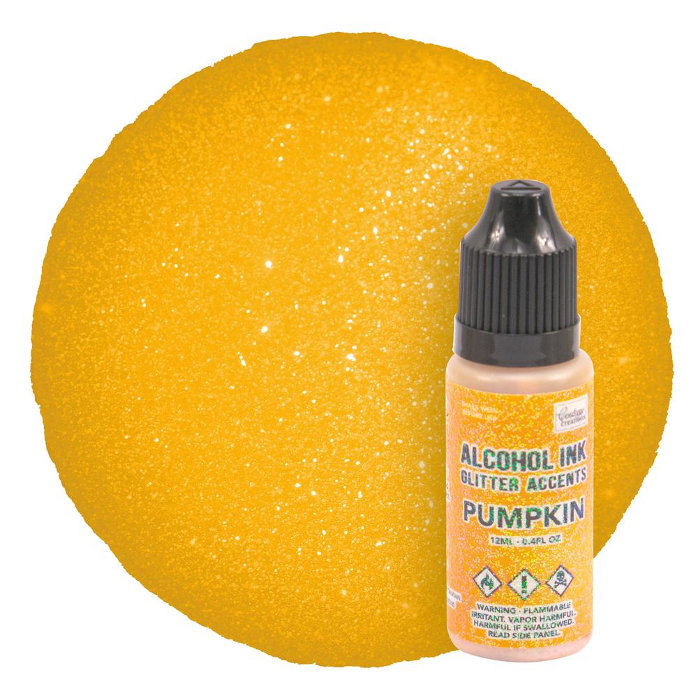 Couture Creations Glitter Accents Alcohol Ink - Pumpkin Yellow