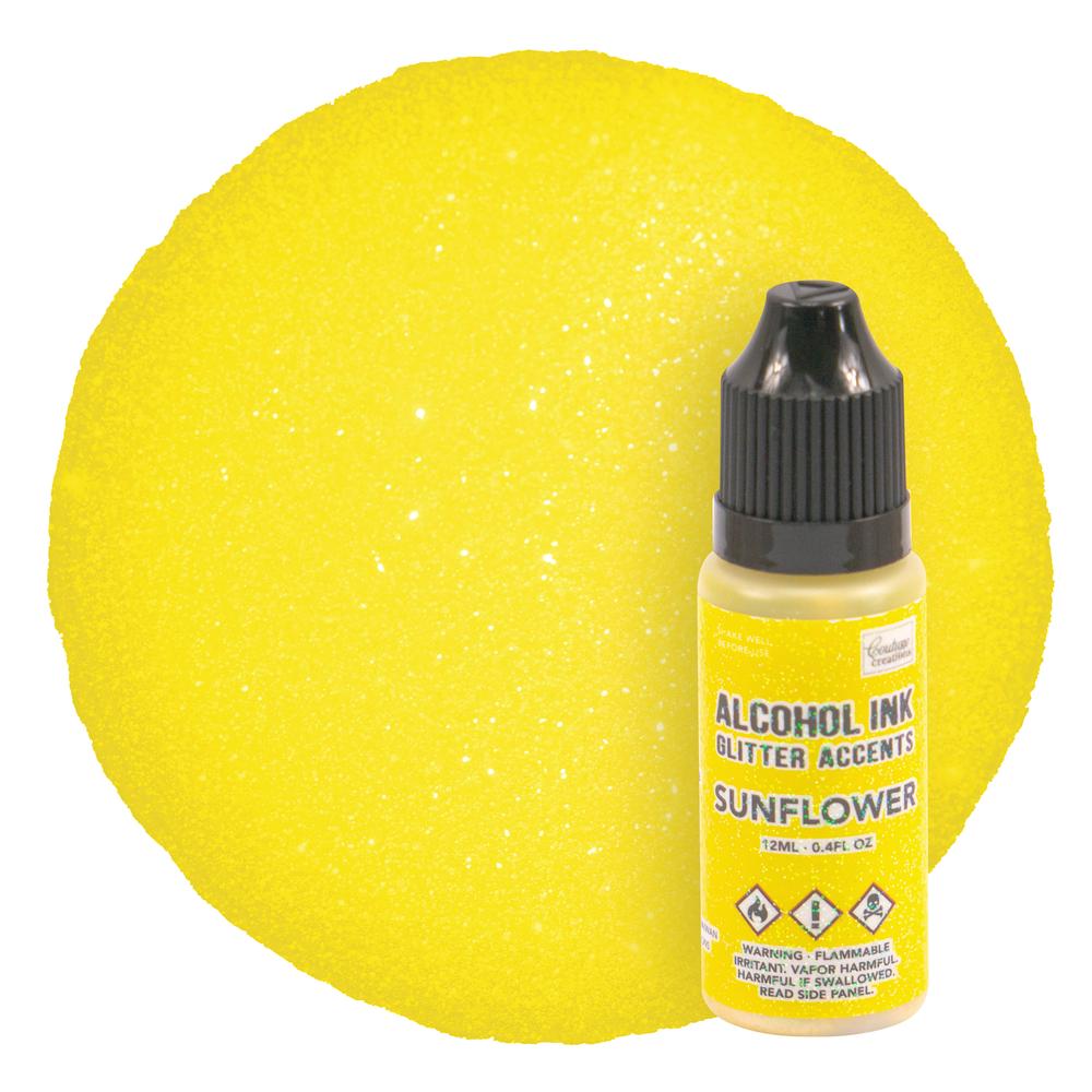 Couture Creations Glitter Accents Alcohol Ink - Sunflower Yellow