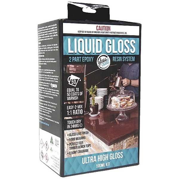 Glass Coat Liquid Gloss Epoxy Resin 500 ml