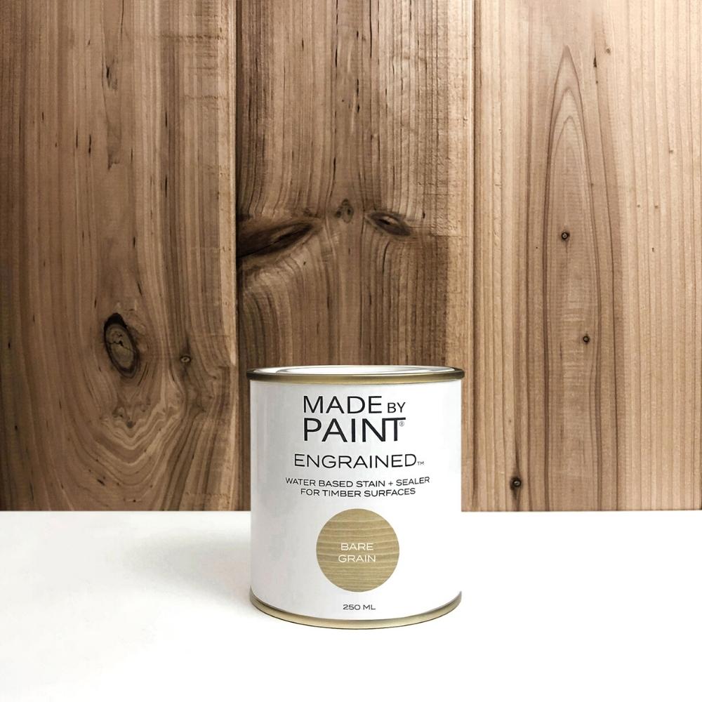 Timber wood stain and sealer bare grain brown 