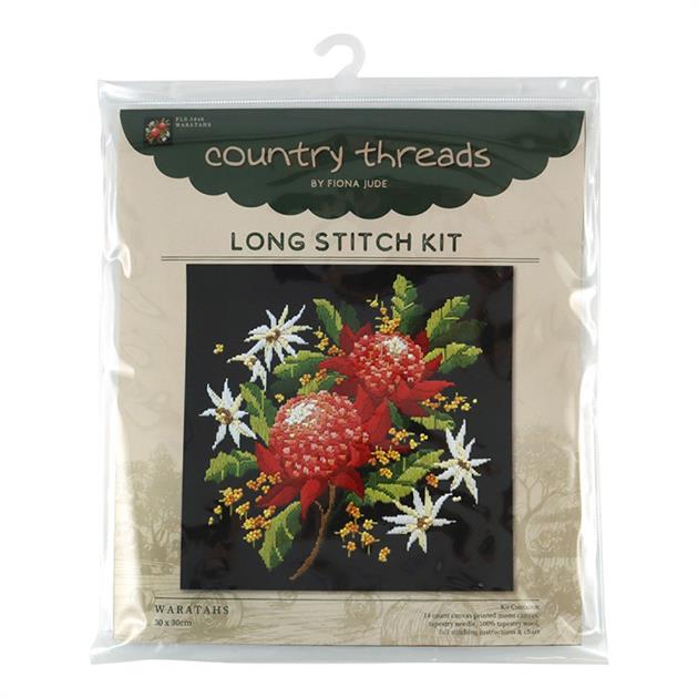 country threads long stitch kit waratahs