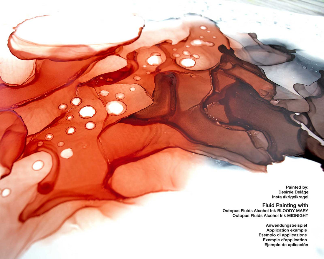 fluids alcohol ink art work made with bloody mary midnight for fluid art and resin