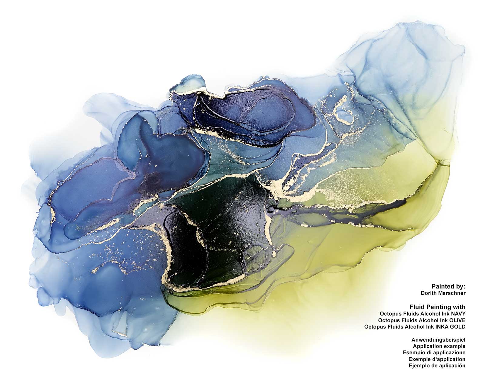 fluids alcohol ink navy 