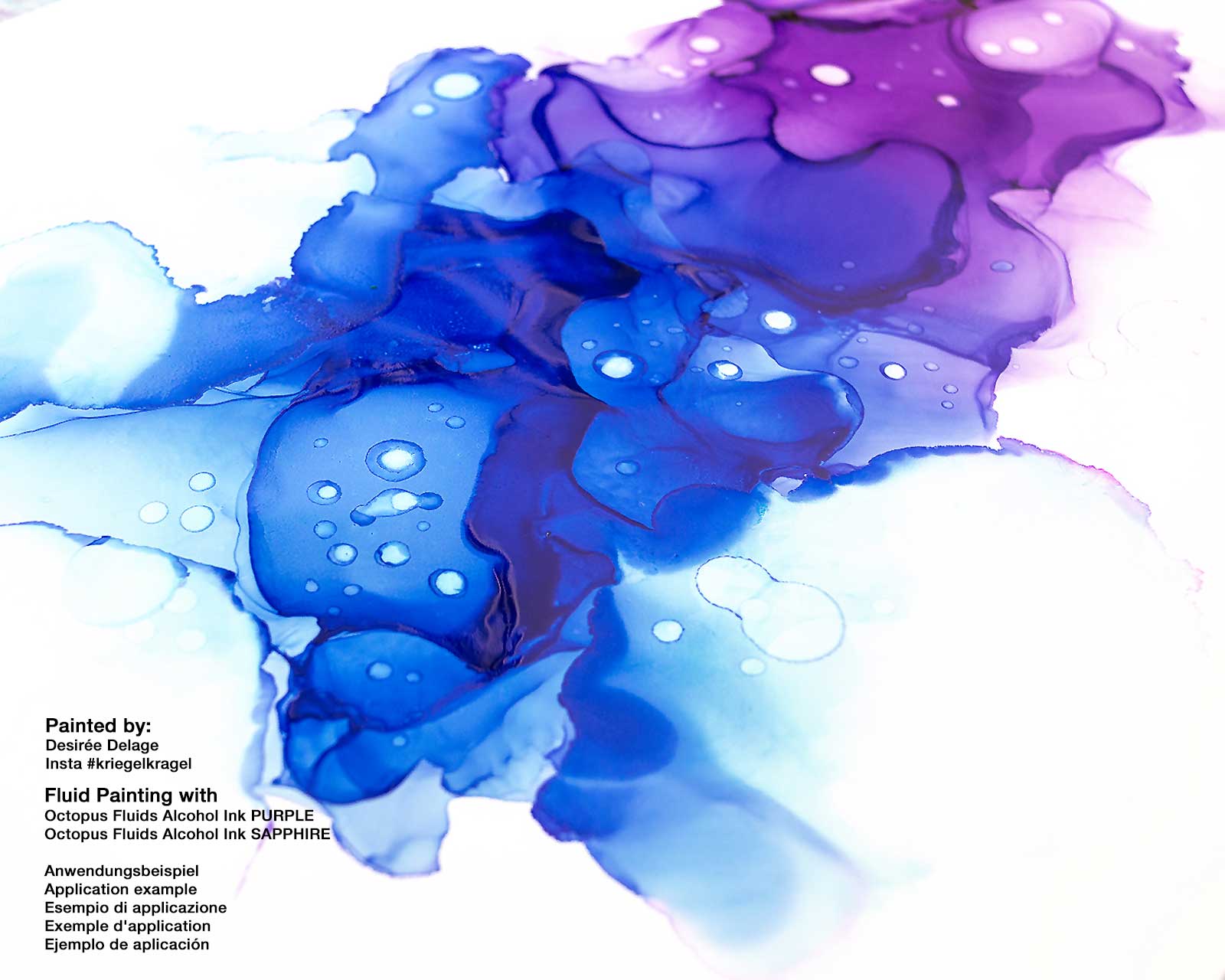 fluids alcohol ink purple 
