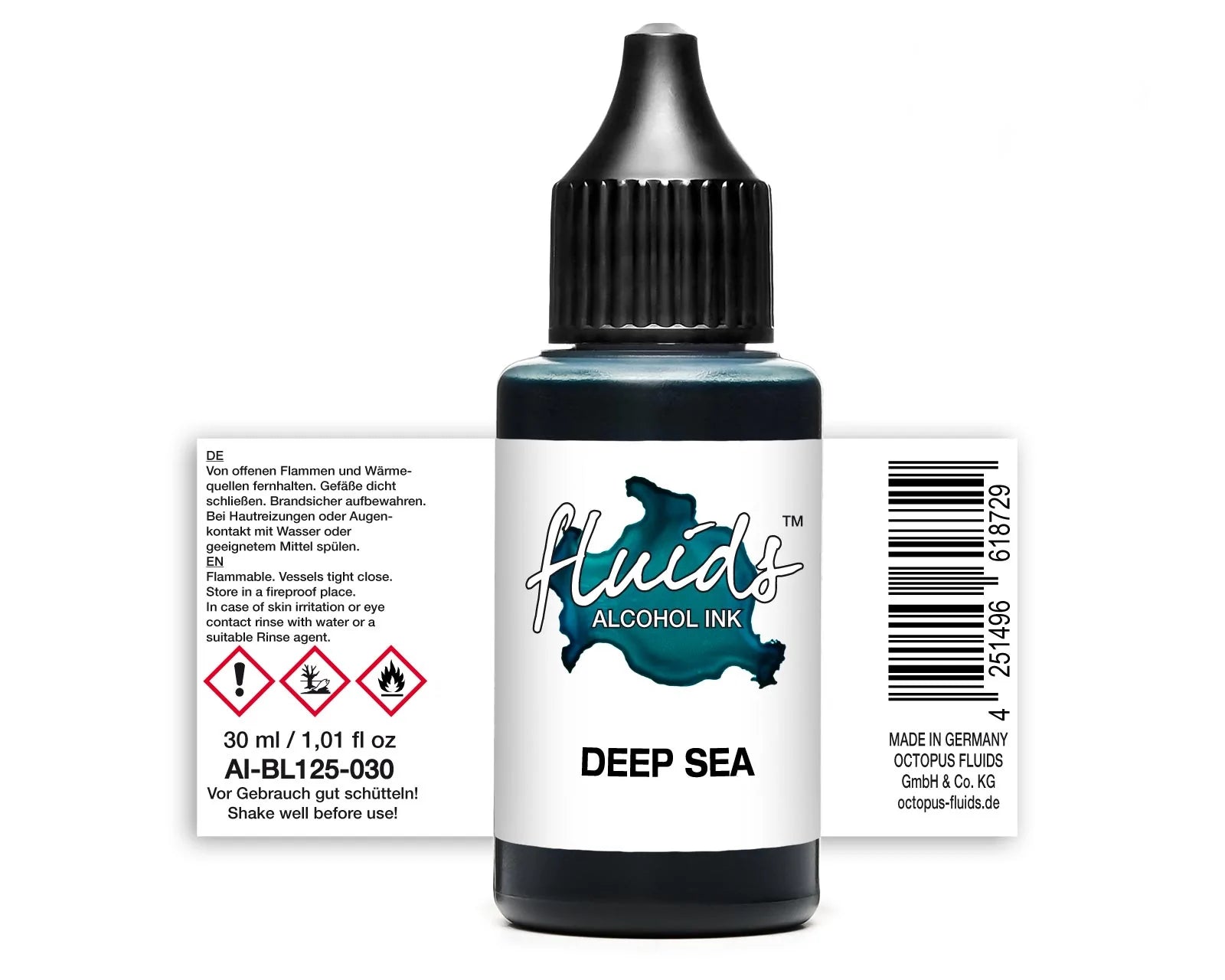 Fluids Alcohol Ink DEEP SEA For Fluid Art and Resin