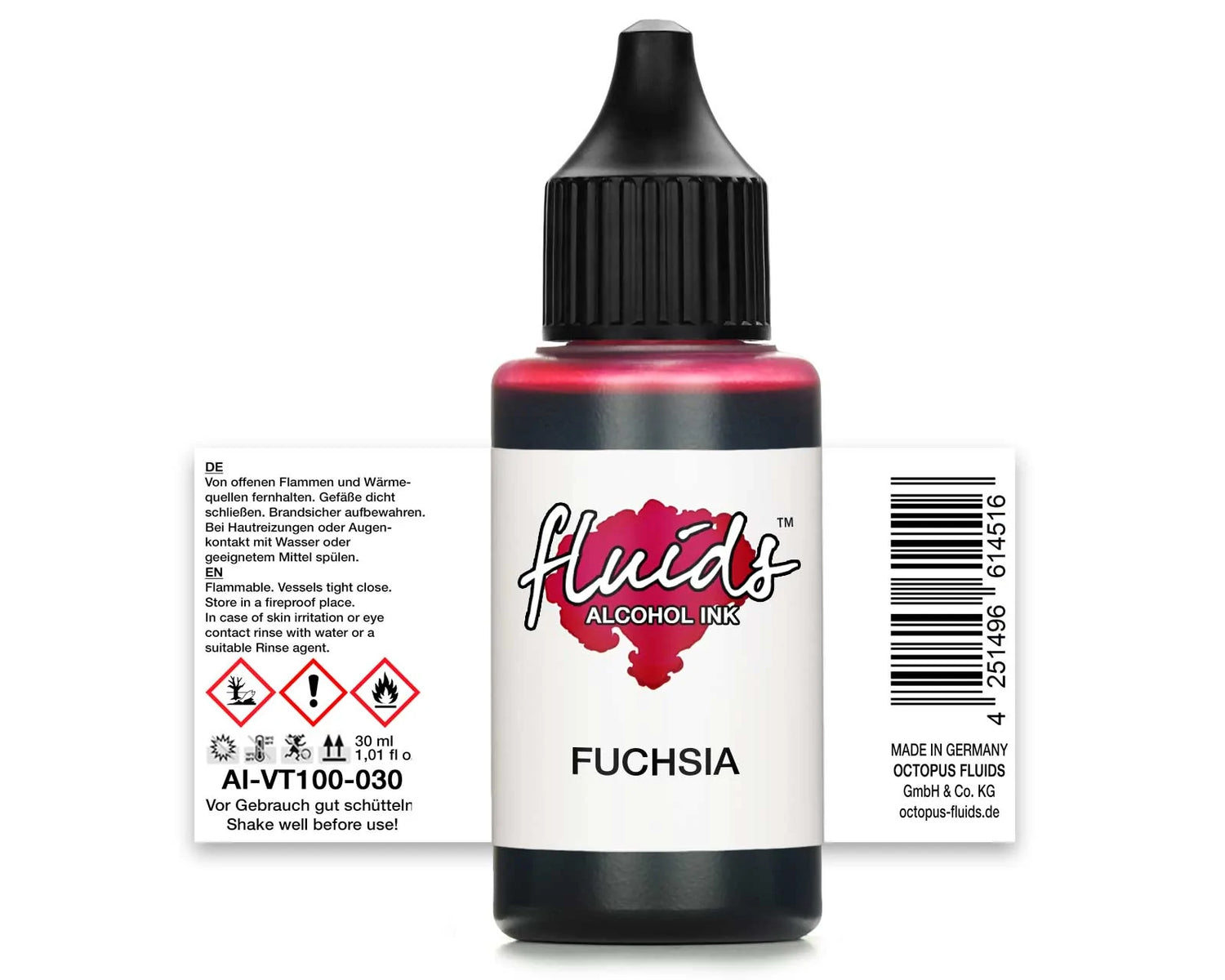 Fluids Alcohol Ink FUCHSIA For Fluid Art and Resin