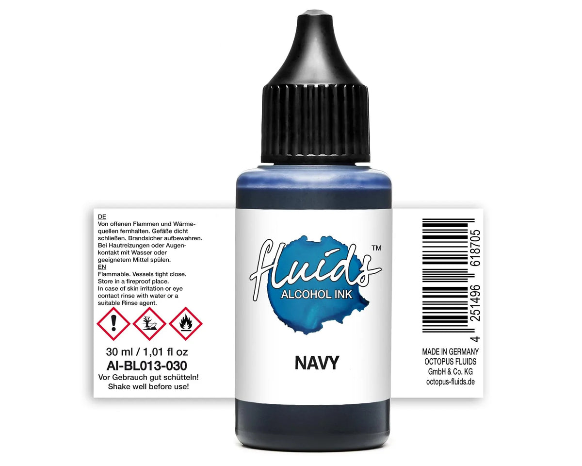Octopus Alcohol Ink Octopus Fluids Alcohol Ink 30ml, NAVY BLUE – Homes N Living