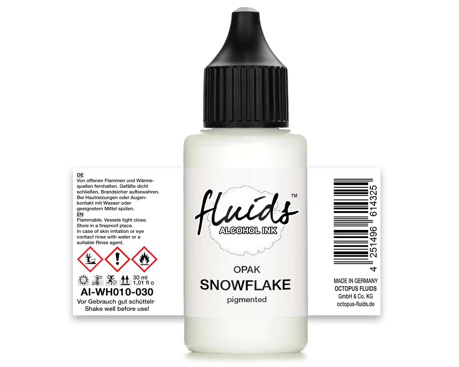 Fluids Alcohol Ink OPAQUE SNOWFLAKE For Fluid Art and Resin