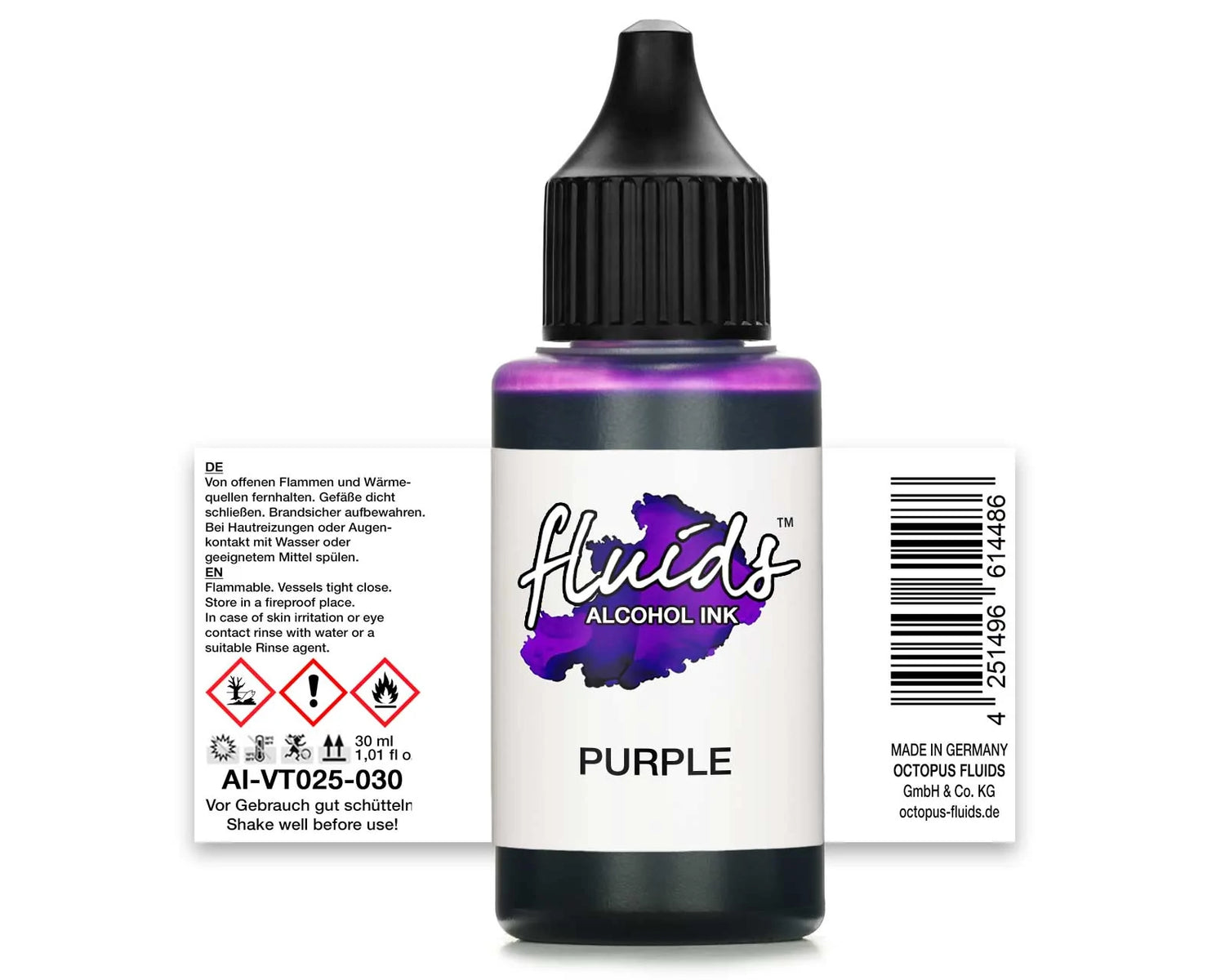 Octopus Alcohol Ink Octopus Fluids Alcohol Ink 30ml, PURPLE – Homes N Living