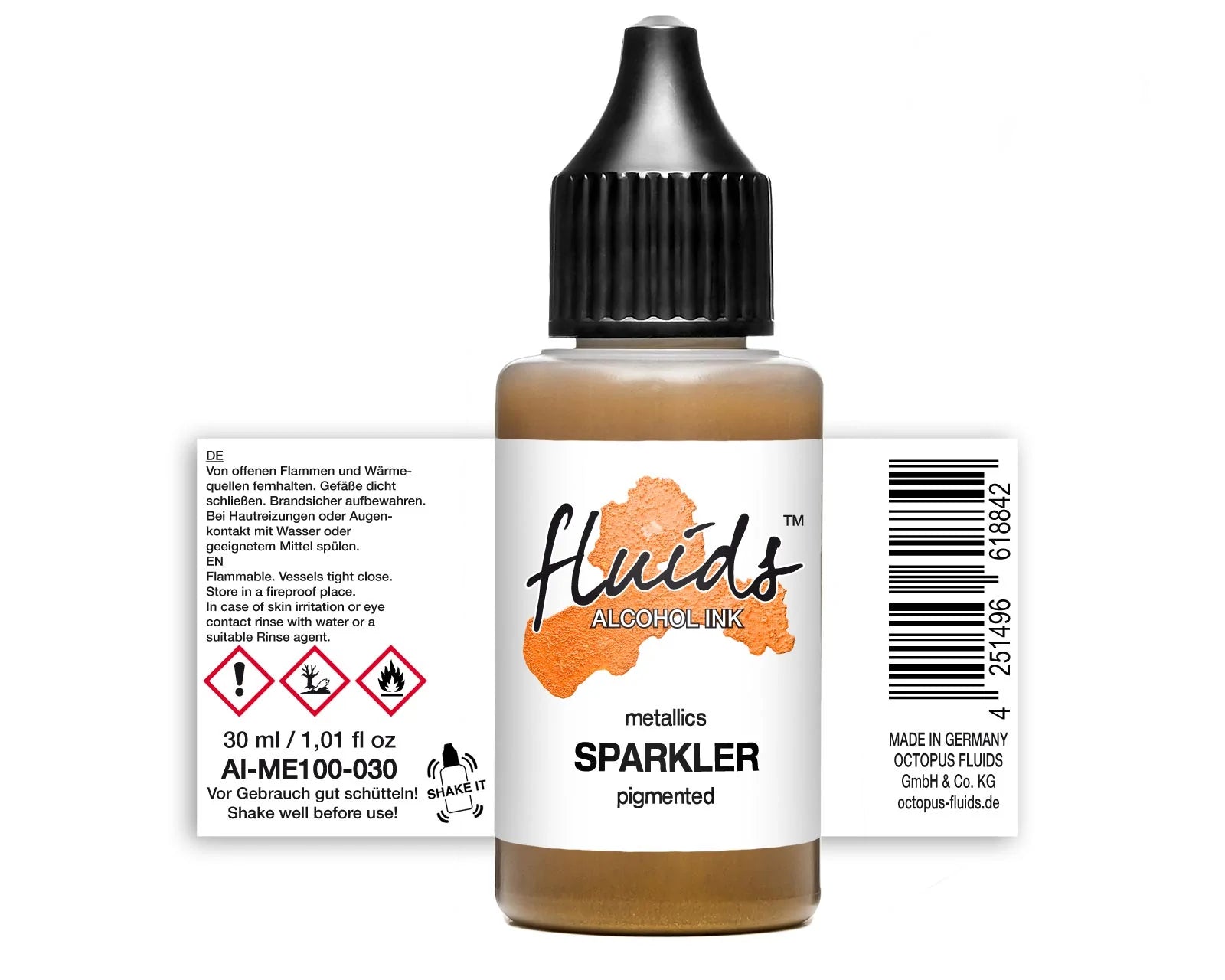 Fluids Alcohol Ink SPARKLER For Fluid Art and Resin