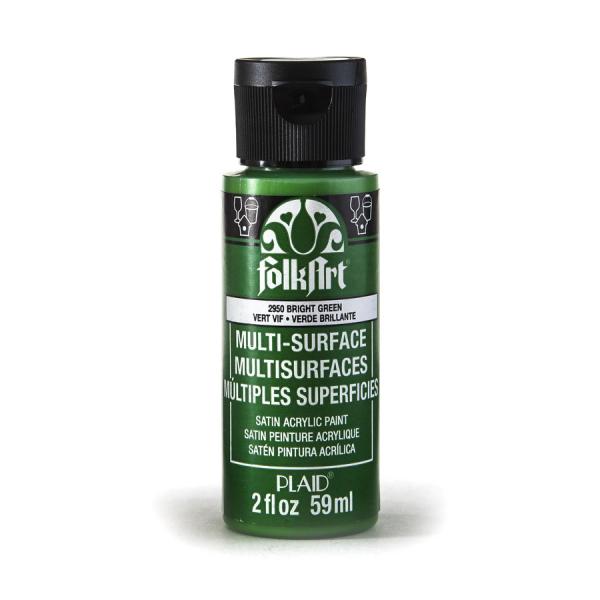 Folk Art Multi-surface Satin Acrylic Paint - Bright Green 2oz