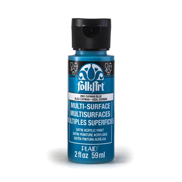 Folk Art Multisurface Satin Acrylic Paint - Cayman Blue - 2 Oz