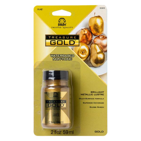 Folk Art Treasure Gold Paint - 2oz - Gold