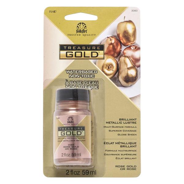 Folk Art Treasure Gold Leafing Paint, 2oz - Rose Gold