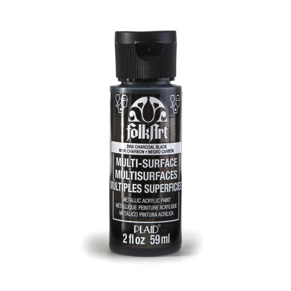 folkart metallic paint charcoal black