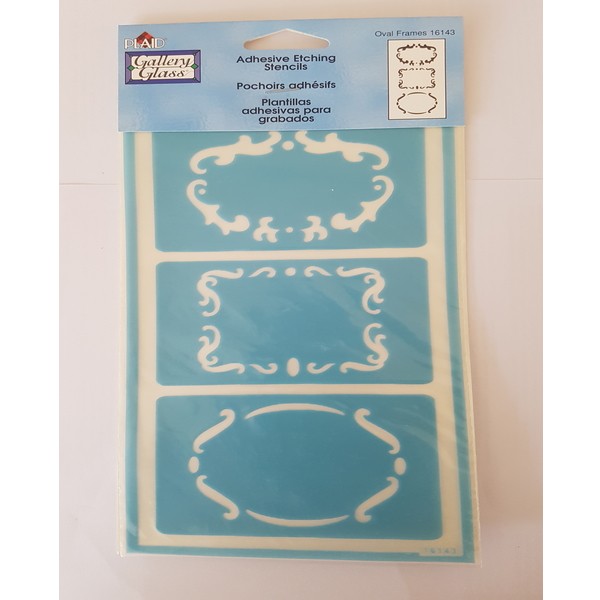 Gallery Glass Adhesive Etching Stencil - Oval Frames