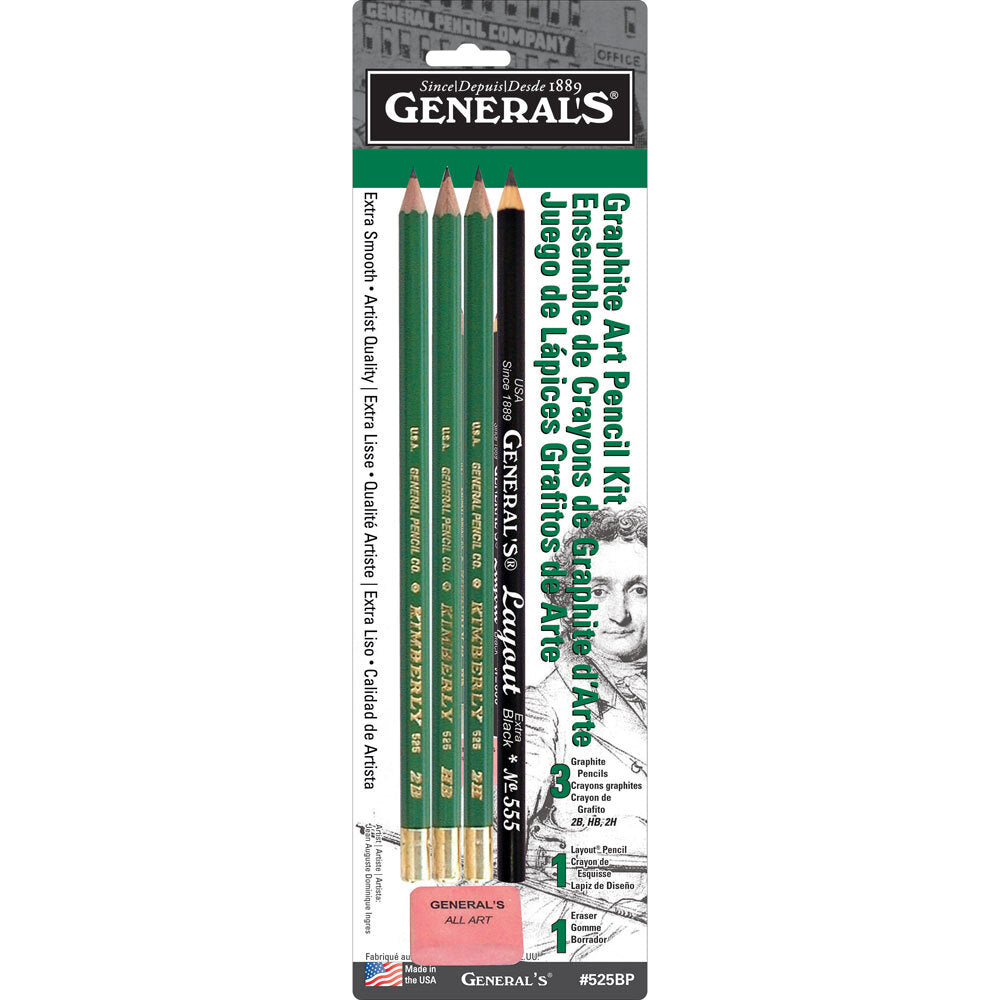 graphite pencil pack with extra black pencil