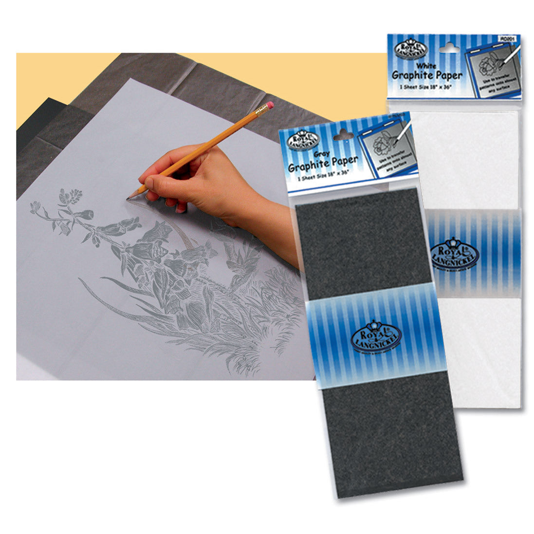 Graphite transfer Paper, Black, Pack of 4