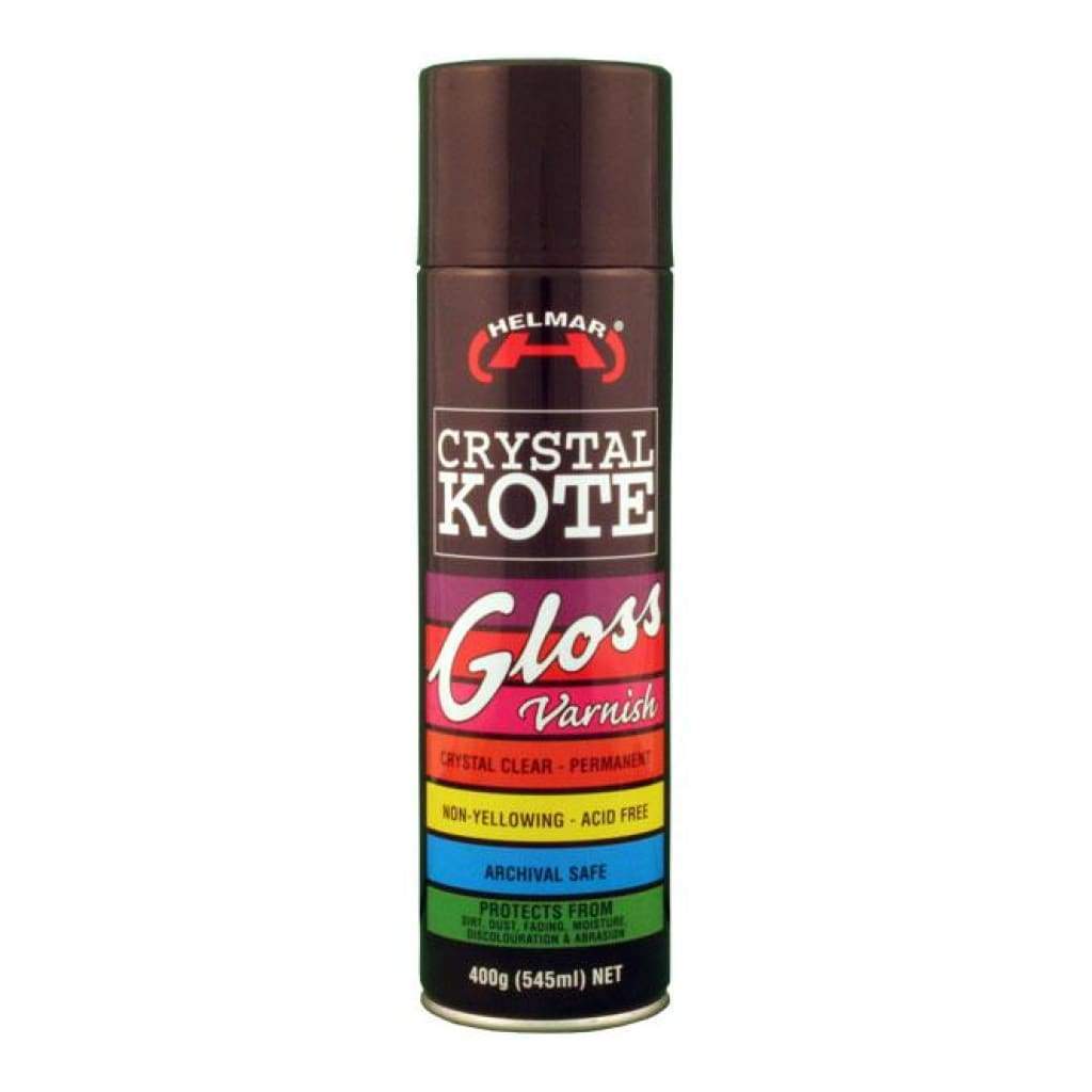 Helmar Crystal Kote Gloss Spray Varnish 400gm