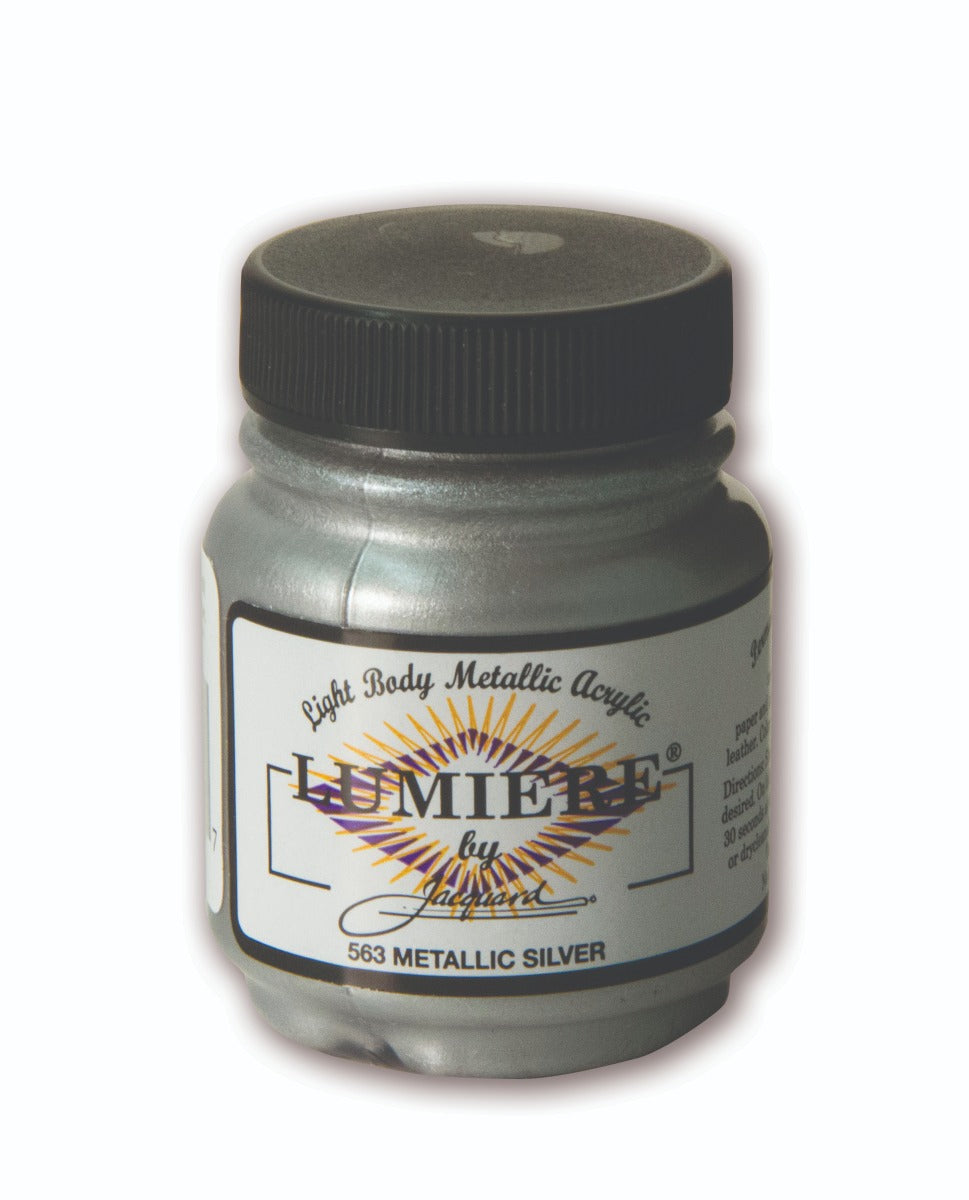 JACQUARD LUMIERE - 563 70ml METALLIC SILVER Acrylic Paint