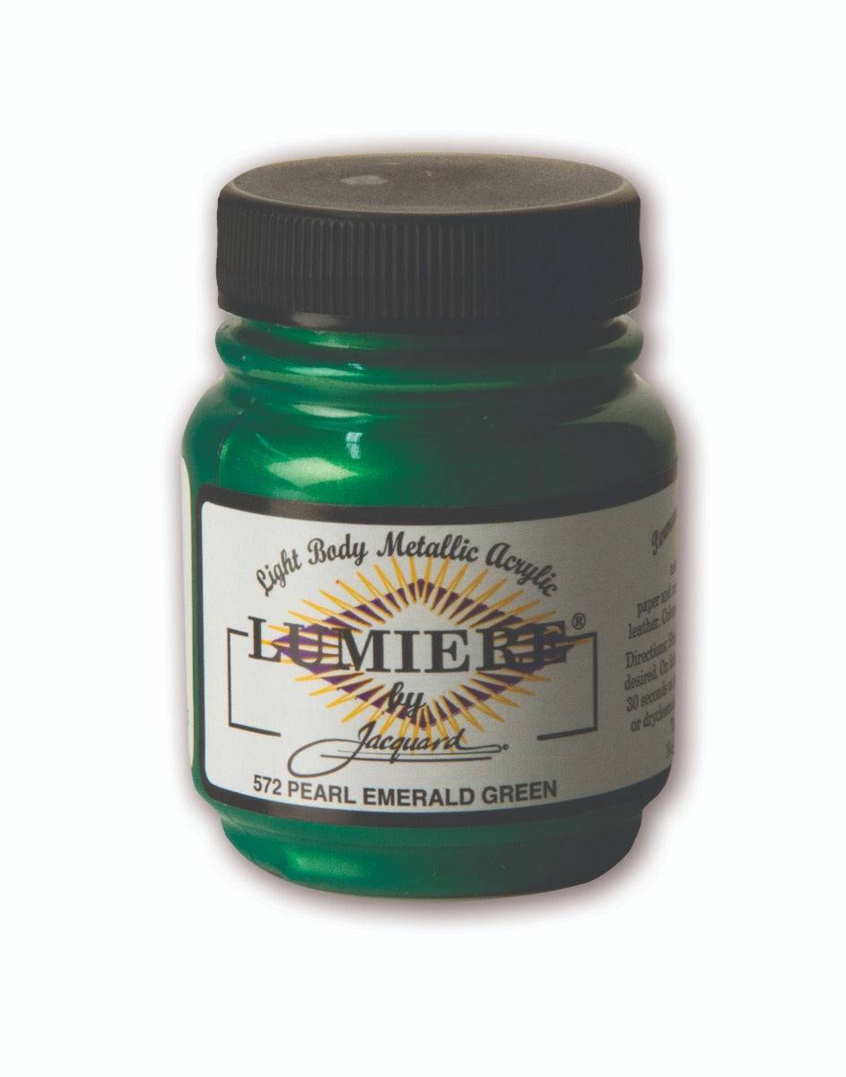 JACQUARD LUMIERE - 572 70ml PEARLESCENT EMERALD Acrylic Paint