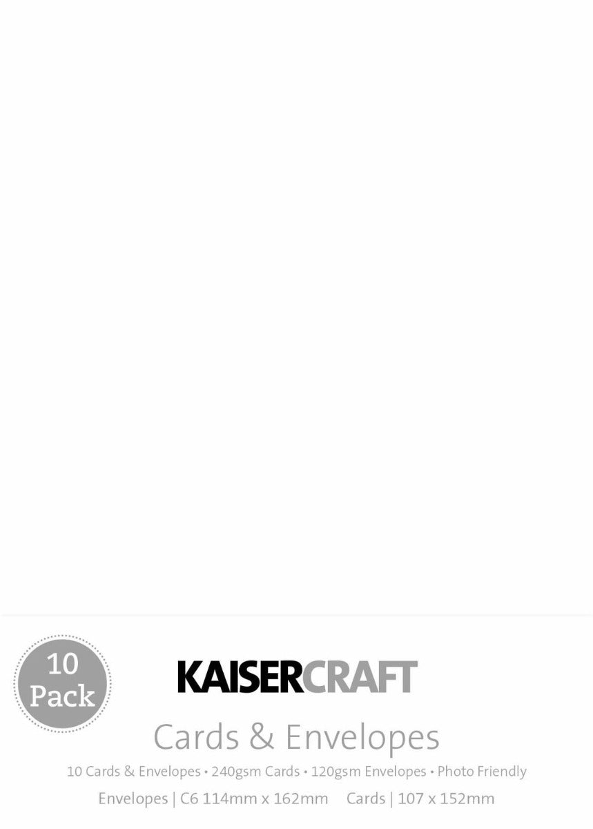 Kaisercraft Card pk C6 - White