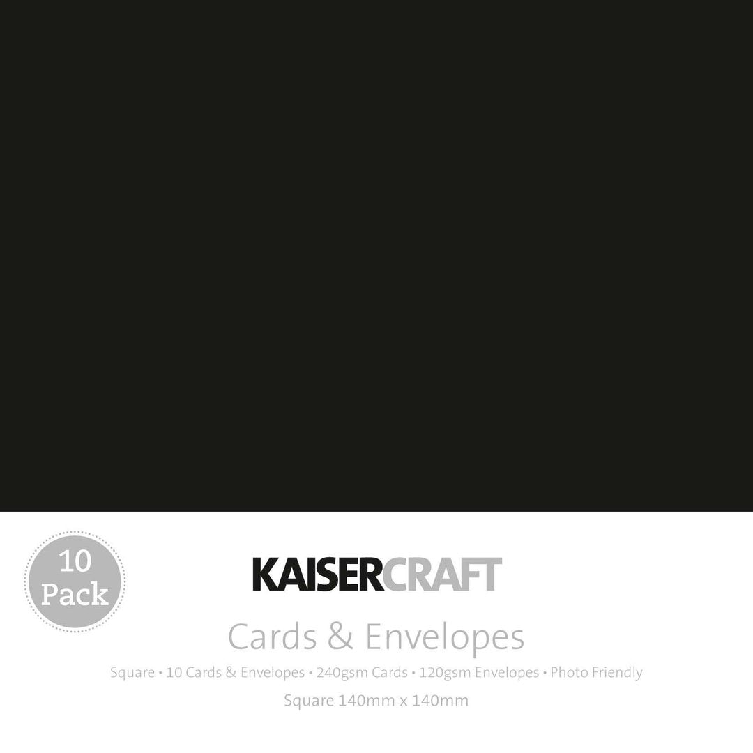 Kaisercraft Card pk Sq - Black