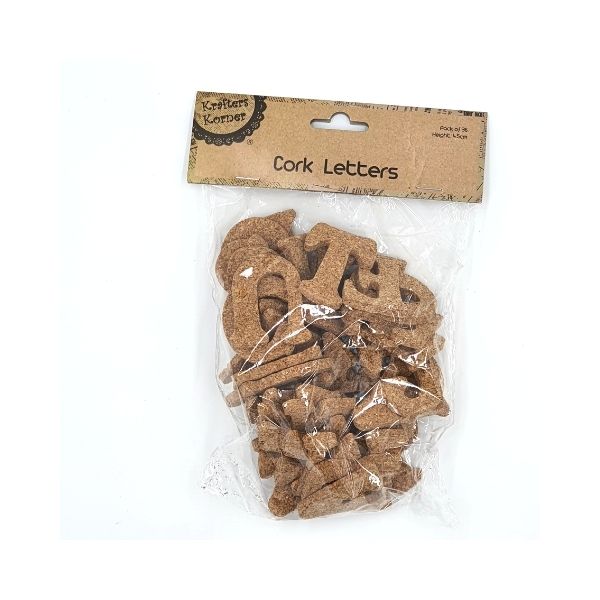 Krafters Korner Cork Letters 36pk