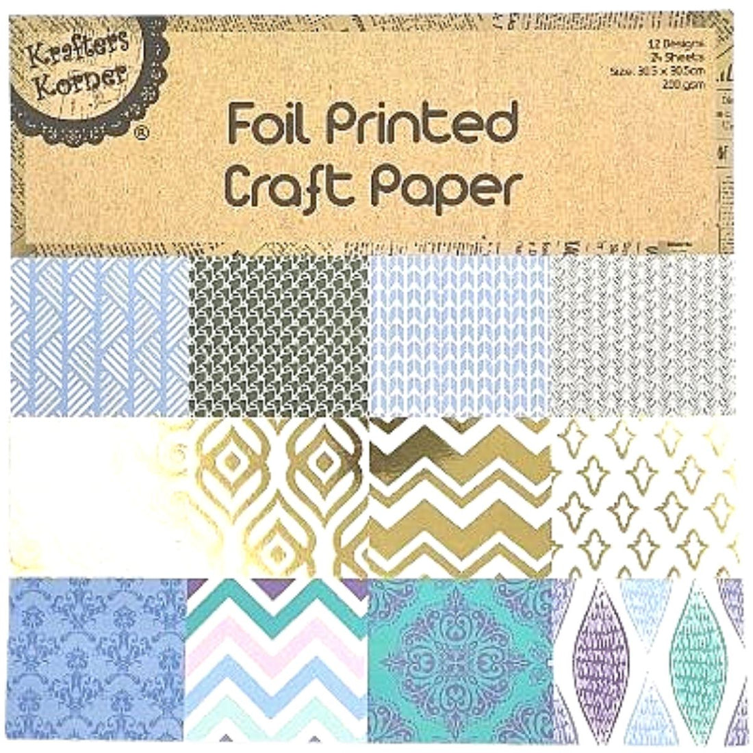 Krafters Korner Craft Paper With Foil Print