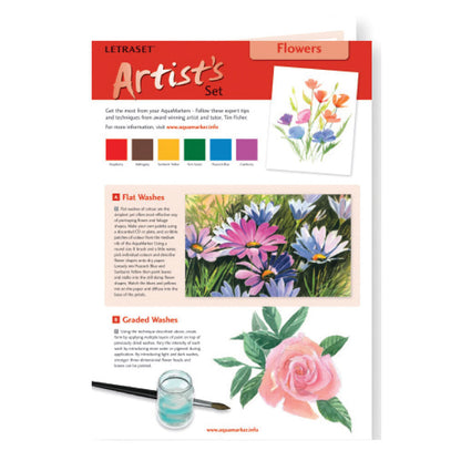 Letraset Aqua Markers Set of 6 - Flowers