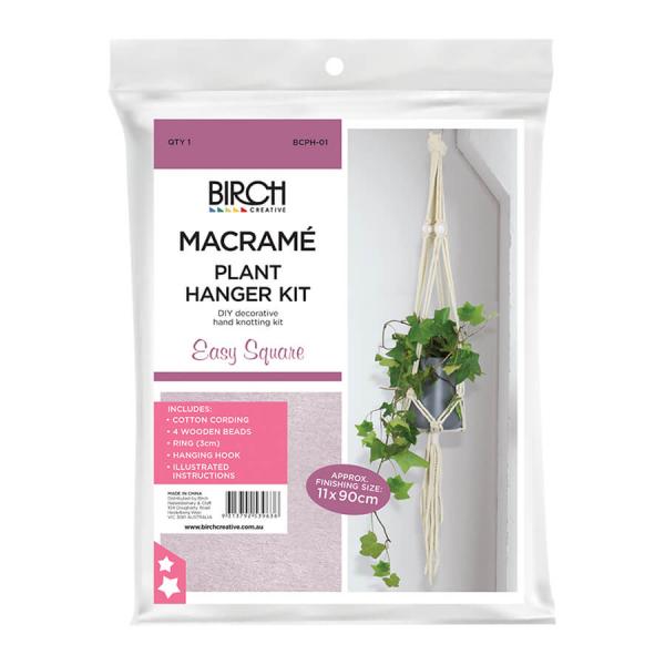 Macrame Plant Hanger Kit - Easy Sqaure