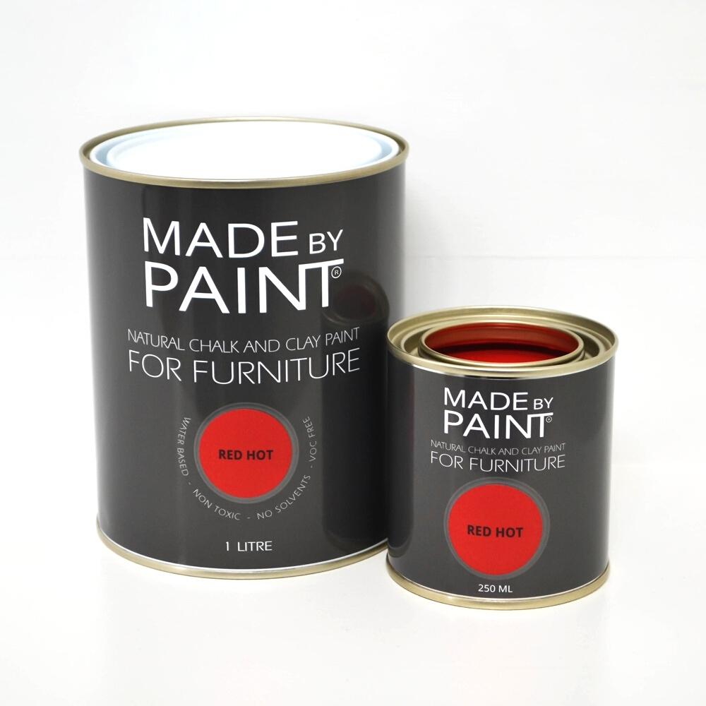red hot chalk and clay paint for furniture