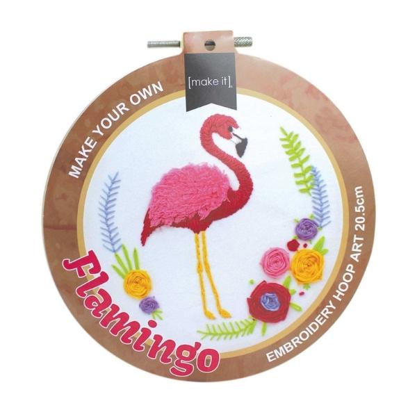 Make It Embroidery Hoop Art Kit - Flamingo
