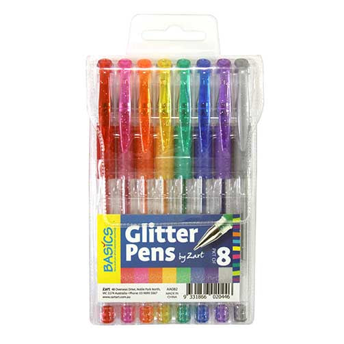 Glitter Gel Pens 8 pack 