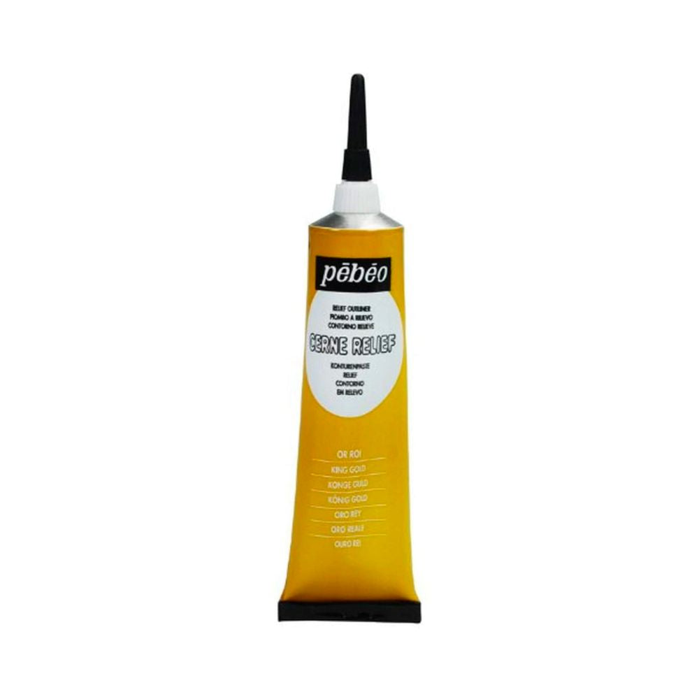 pebeo cerne outliner paint for glass in bright gold
