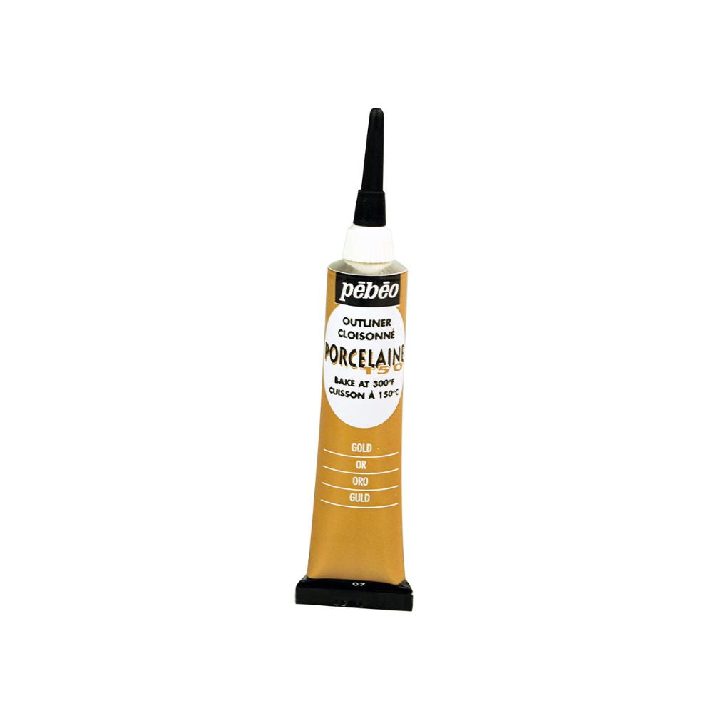 pebeo porcelaine 150 outliner paint gold for glass art