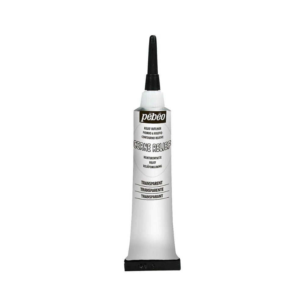 pebeo cerne relief outliner paint for glass, transparent