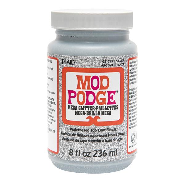 Mod Podge Mega Glitter Silver 8oz