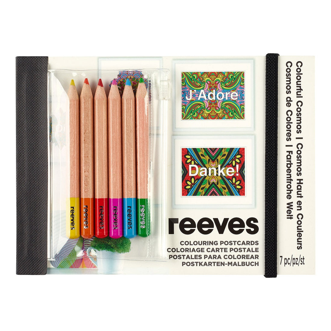 Reeves Colouring Postcards - Colourful Cosmos