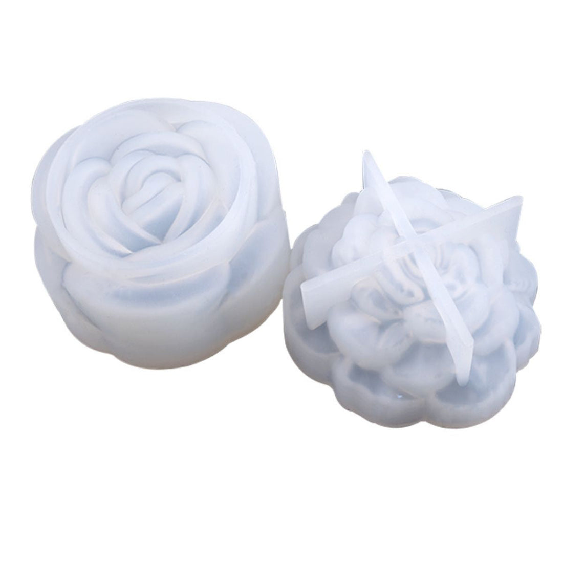 rose flower silicone mold in 2 different sizes