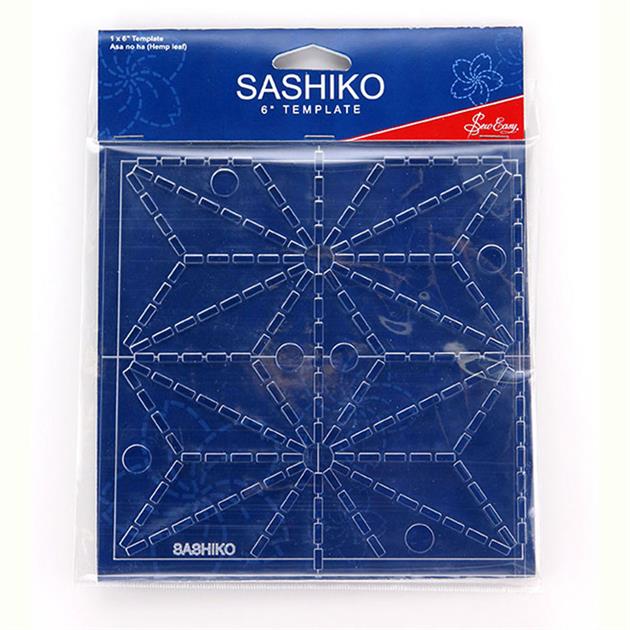 sashiko stitching template hemp leaf