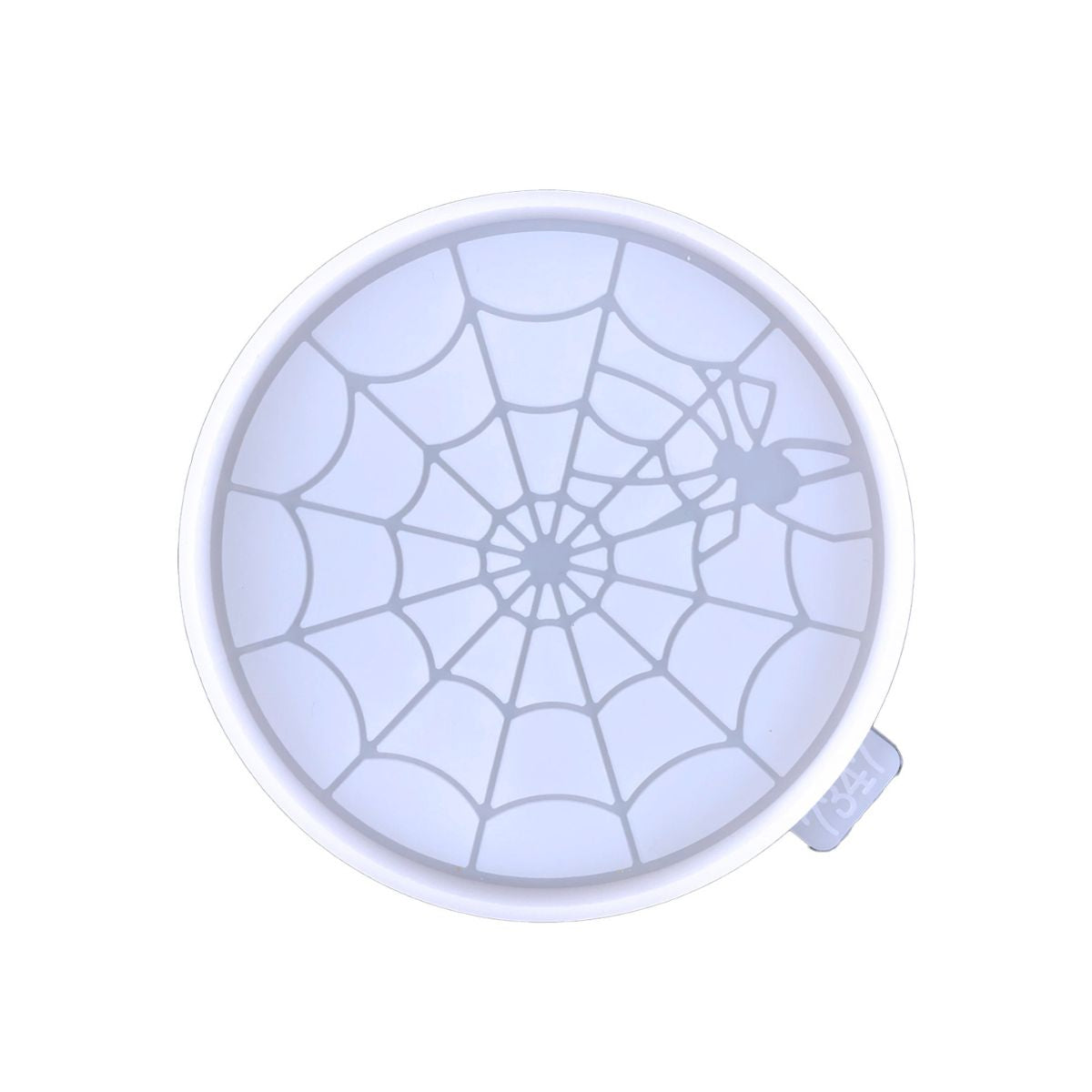 Round Silicone Coaster Mold For Resin Art, Spider Web Design